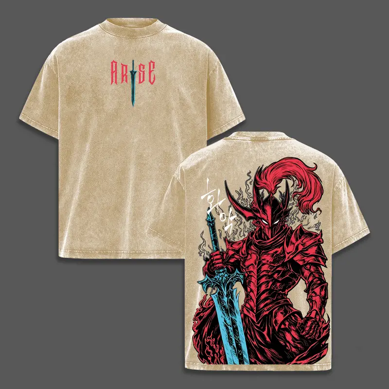 Igris Solo Leveling Vintage Unisex Washed T-Shirt