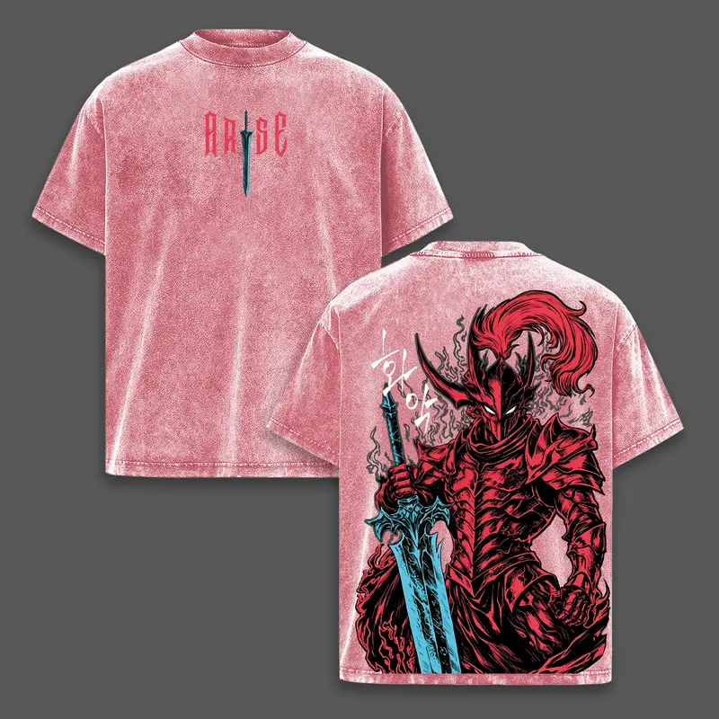 Igris Solo Leveling Vintage Unisex Washed T-Shirt