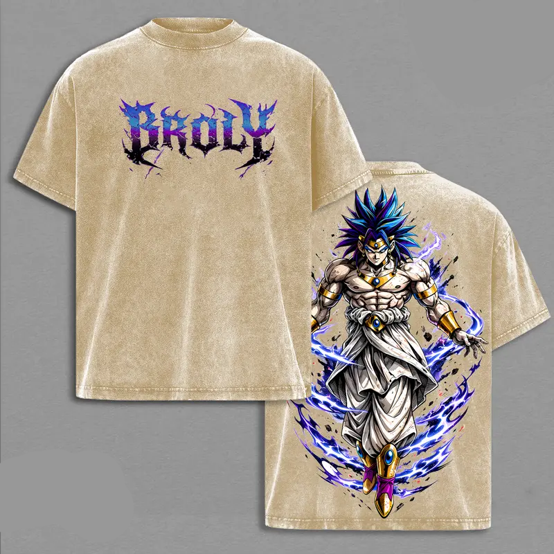 Broly Dragon Ball Vintage Unisex Washed T-Shirt