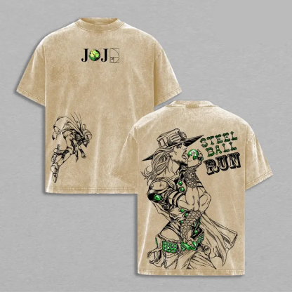Gyro Zeppeli JoJo’s Bizarre Adventure Washed T-shirt
