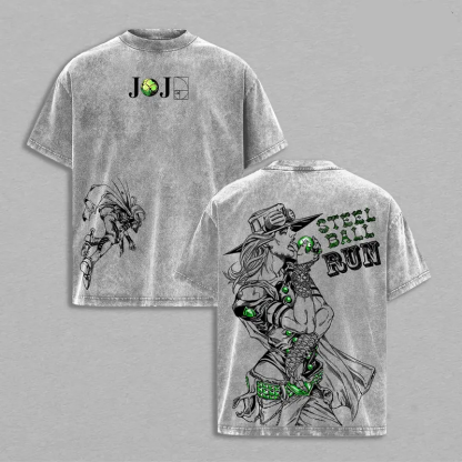 Gyro Zeppeli JoJo’s Bizarre Adventure Washed T-shirt