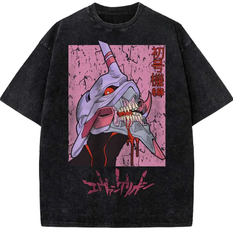 EVA-01 Neon Genesis Evangelion Printed Unisex Washed T-Shirt