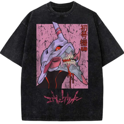 EVA-01 Neon Genesis Evangelion Printed Unisex Washed T-Shirt