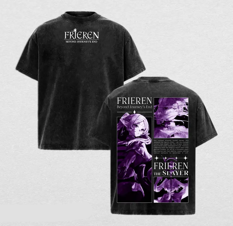 Frieren Printed Unisex Washed T-Shirt