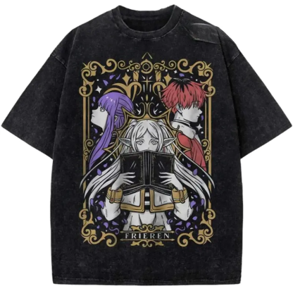 Frieren Printed Unisex Washed T-Shirt