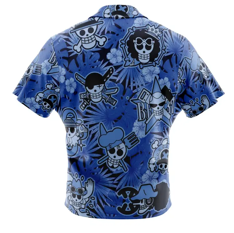 One Piece Hawaiian Button Up Aloha  Shirt