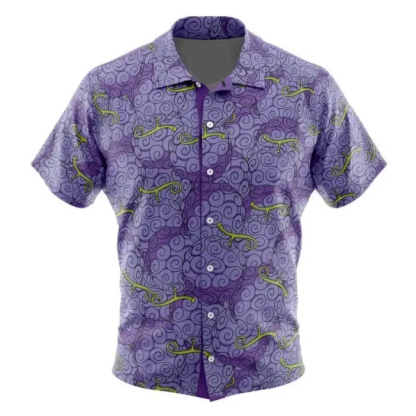One Piece Hawaiian Button Up Aloha  Shirt