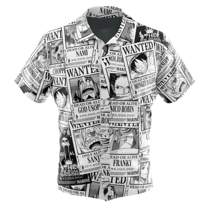 One Piece Hawaiian Button Up Aloha  Shirt