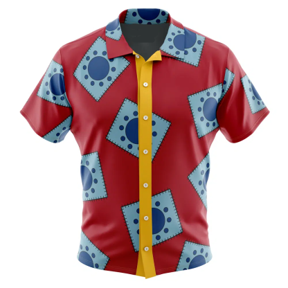 One Piece Hawaiian Button Up Aloha  Shirt