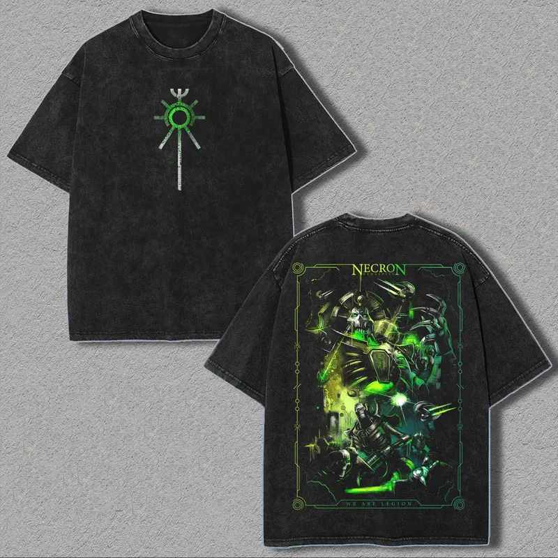 Warhammer 40K Necrons Printed Unisex Washed T-Shirt
