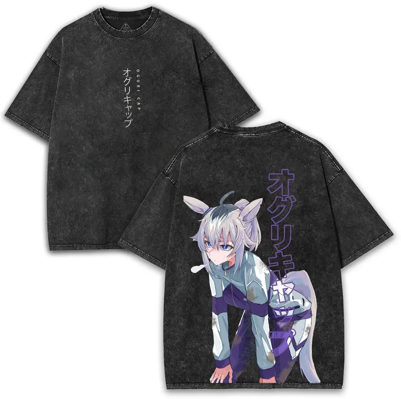 Uma Musume Oguri Cap Race Start Printed Unisex Washed T-Shirt