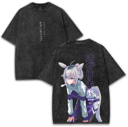 Uma Musume Oguri Cap Race Start Printed Unisex Washed T-Shirt