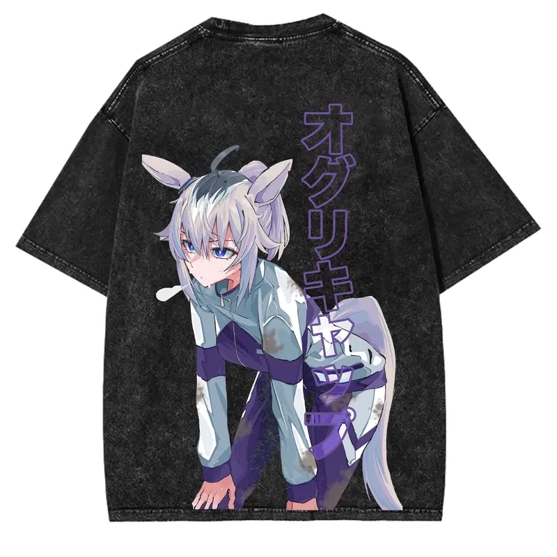 Uma Musume Oguri Cap Race Start Printed Unisex Washed T-Shirt