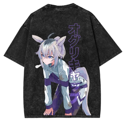 Uma Musume Oguri Cap Race Start Printed Unisex Washed T-Shirt