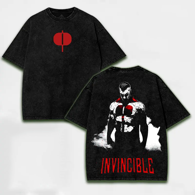 Invincible Printed Unisex Washed T-Shirt