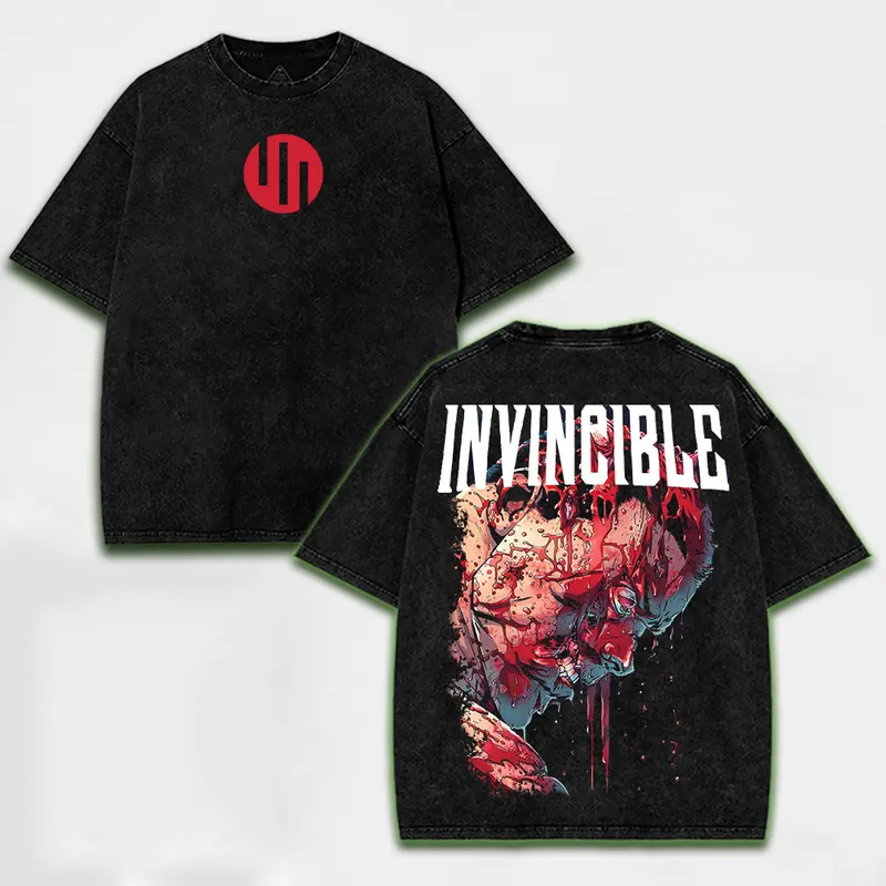 Invincible Printed Unisex Washed T-Shirt