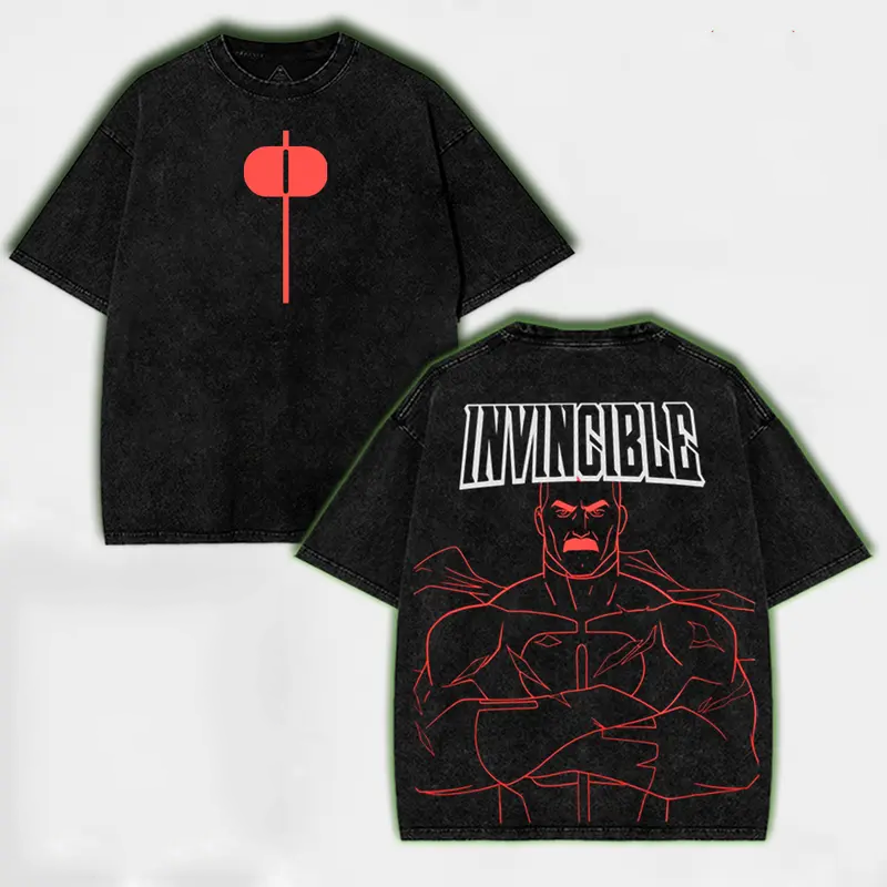 Invincible Printed Unisex Washed T-Shirt