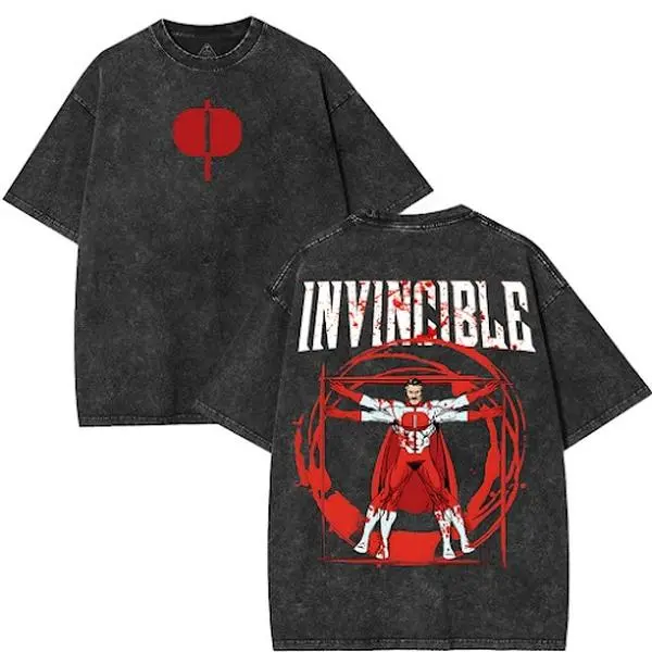 Invincible Printed Unisex Washed T-Shirt