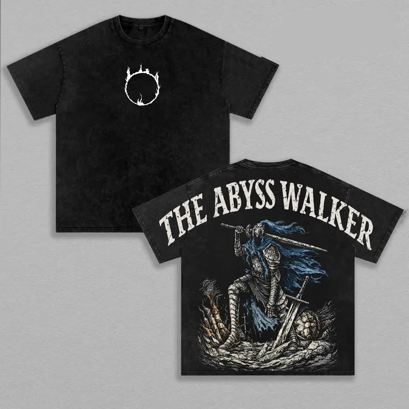 Abyss Walker Artorias Dark Souls Printed Unisex Washed T-Shirt