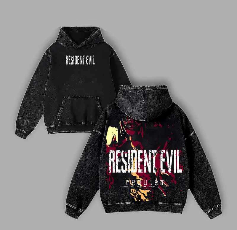 Resident Evil  Printed Unisex Washed T-Shirt