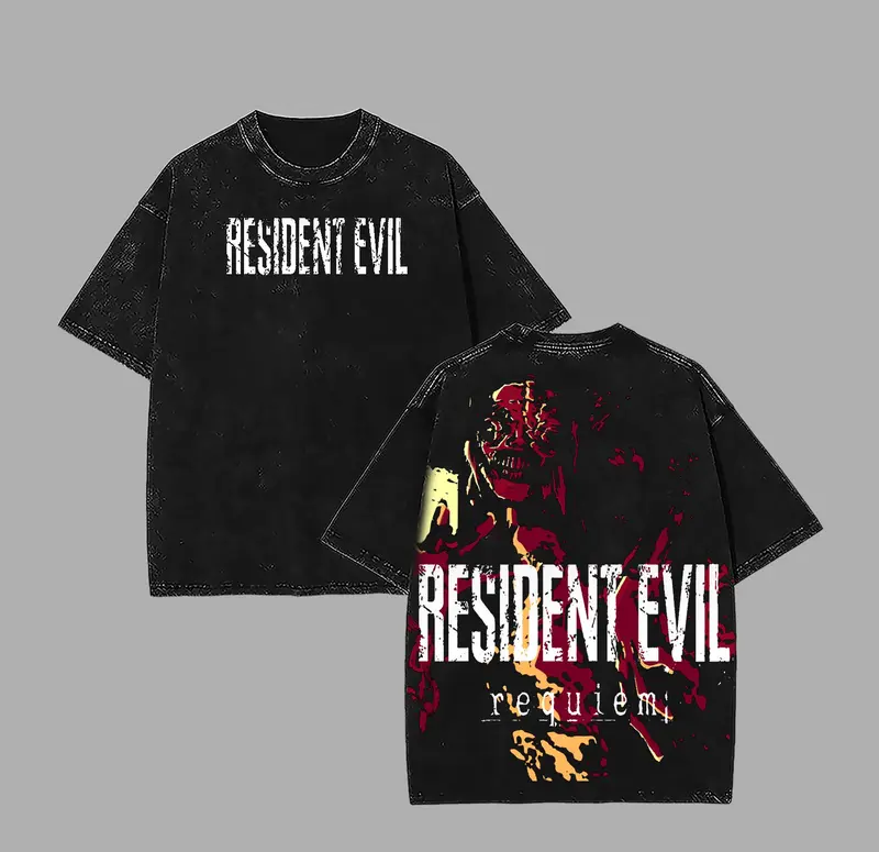 Resident Evil  Printed Unisex Washed T-Shirt