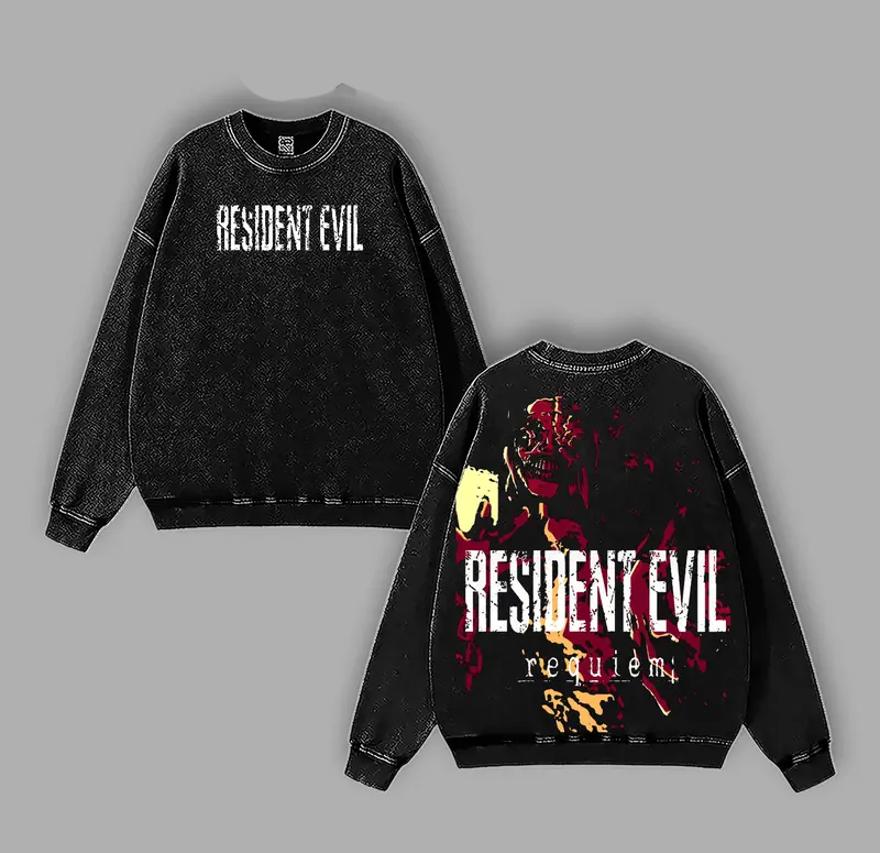 Resident Evil  Printed Unisex Washed T-Shirt