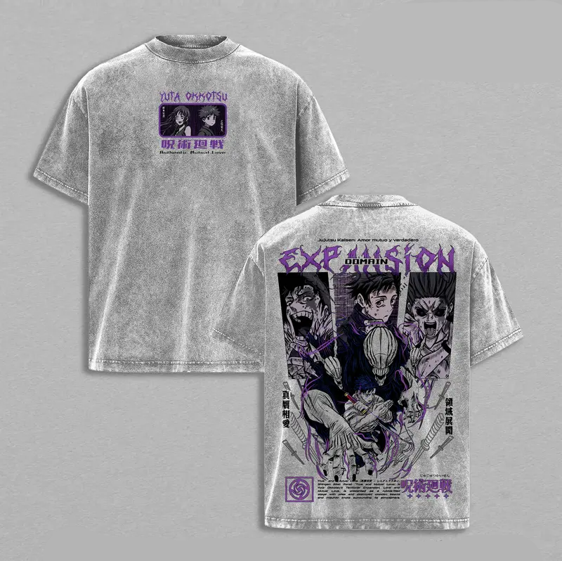 Yuta Okkotsu Rika Jujutsu Kaisen Printed Unisex Washed T-Shirt