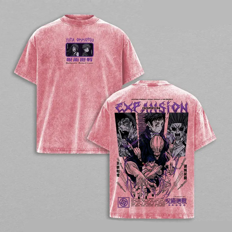 Yuta Okkotsu Rika Jujutsu Kaisen  Printed Unisex Washed T-Shirt