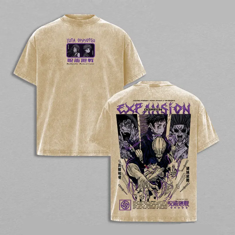 Yuta Okkotsu Rika Jujutsu Kaisen  Printed Unisex Washed T-Shirt