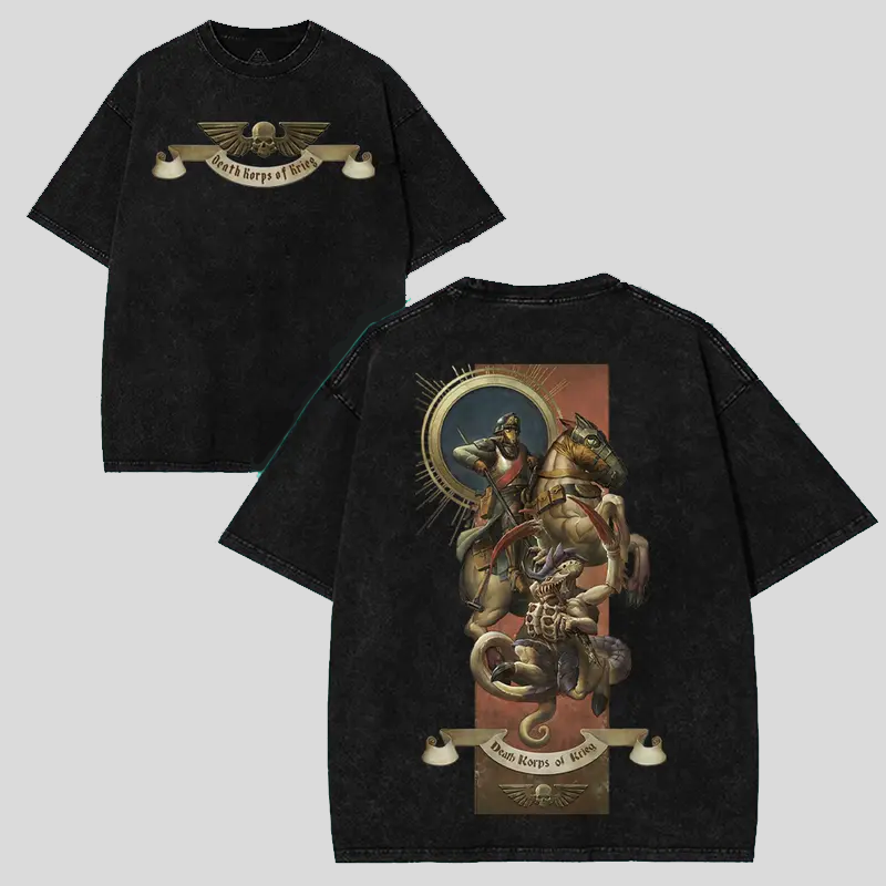 Warhammer 40K Grimdark Printed Unisex Washed T-Shirt