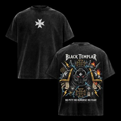 Black Templar Warhammer 40K Printed Unisex Washed T-Shirt