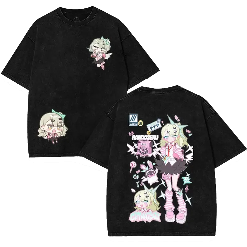 SUNNA Zenless Zone Zero Printed Unisex Washed T-Shirt
