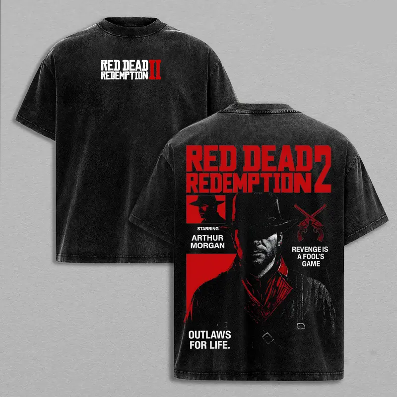 Red Dead Redemption 2 Vintage Unisex Washed T-Shirt
