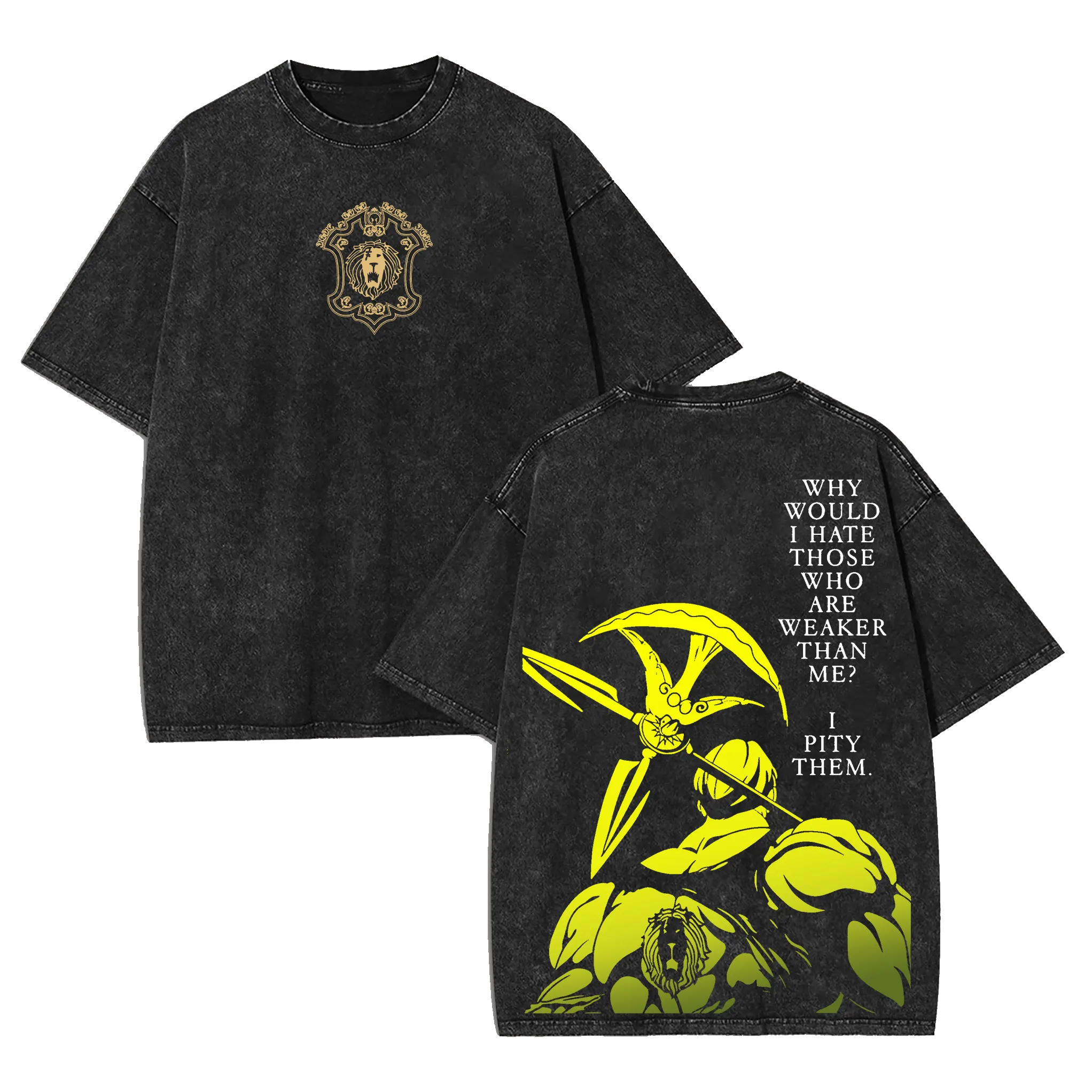 The Seven Deadly Sins Escanor Printed Unisex Washed T-Shirt