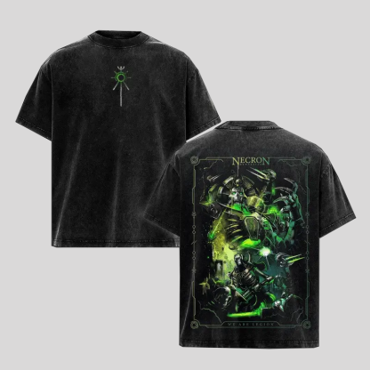 Warhammer 40K Necrons Printed Unisex Washed T-Shirt 