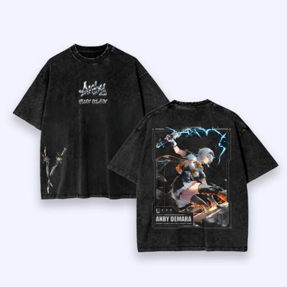 Anby Demara Zenless Zone Zero Vintage Unisex Washed T-Shirt