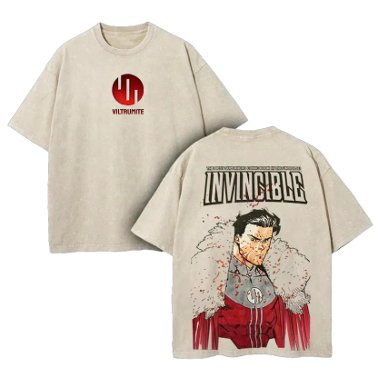 Invincible Printed Unisex Washed T-Shirt