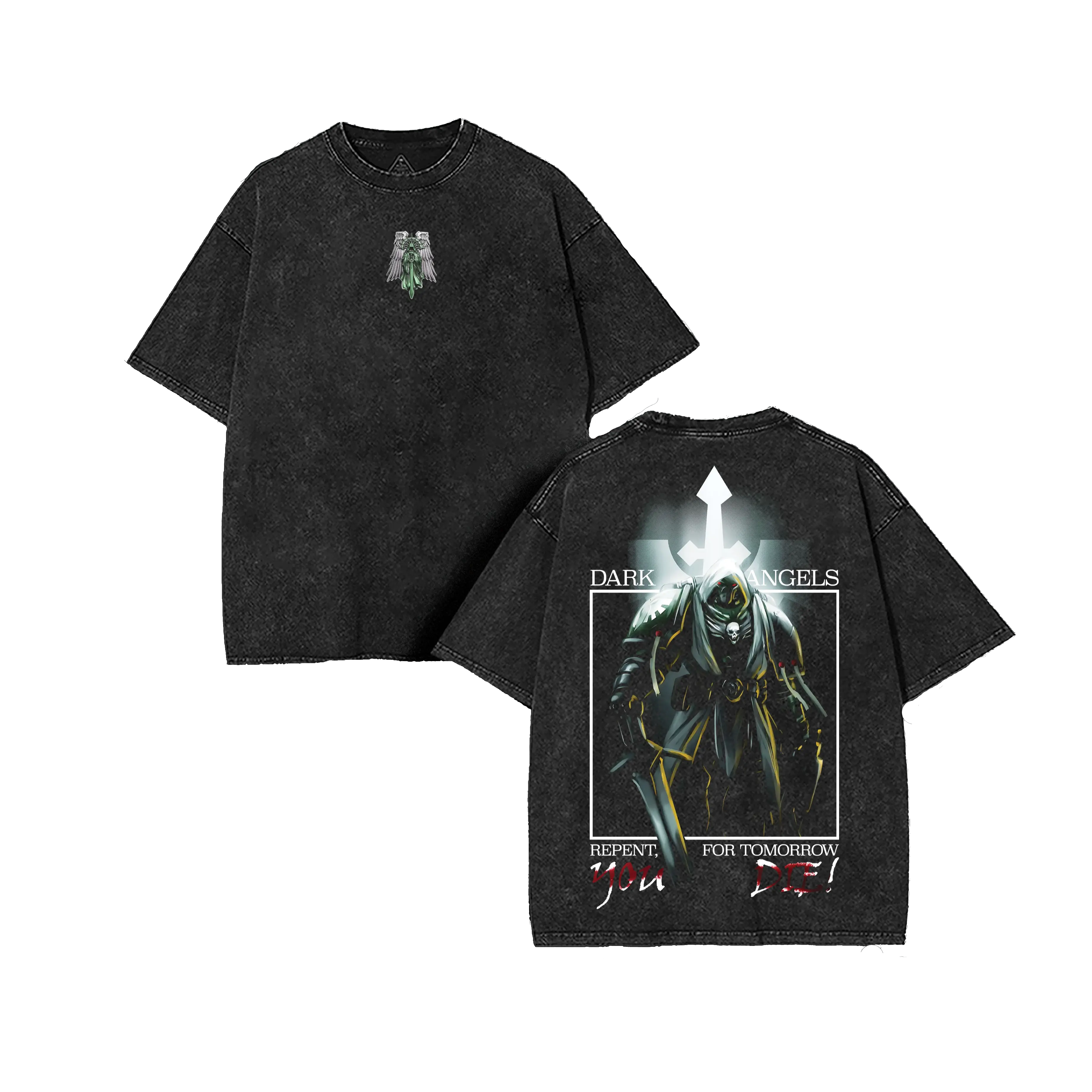 Dark Angels Warhammer 40k Vintage Unisex Washed T-Shirt