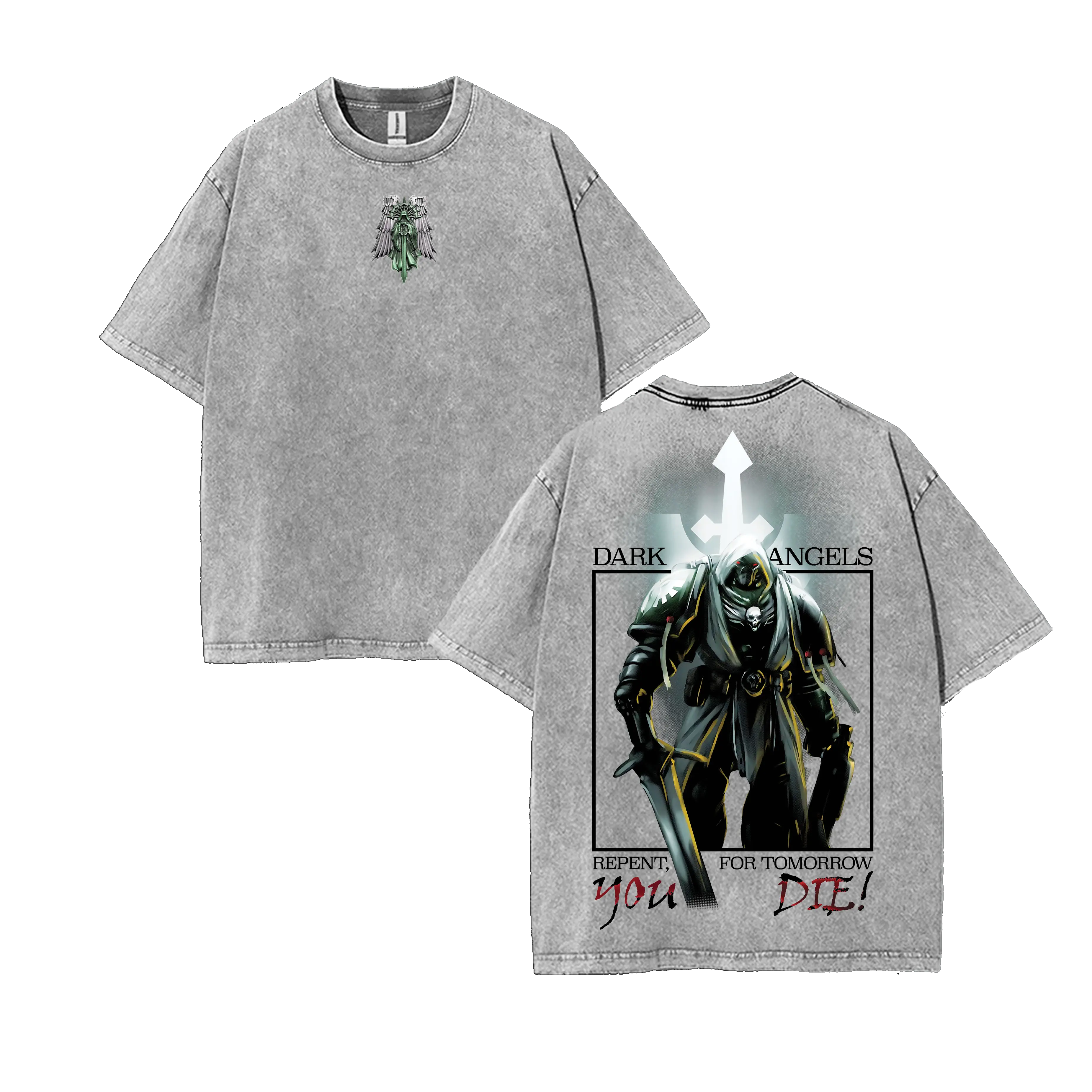 Dark Angels Warhammer 40k Vintage Unisex Washed T-Shirt
