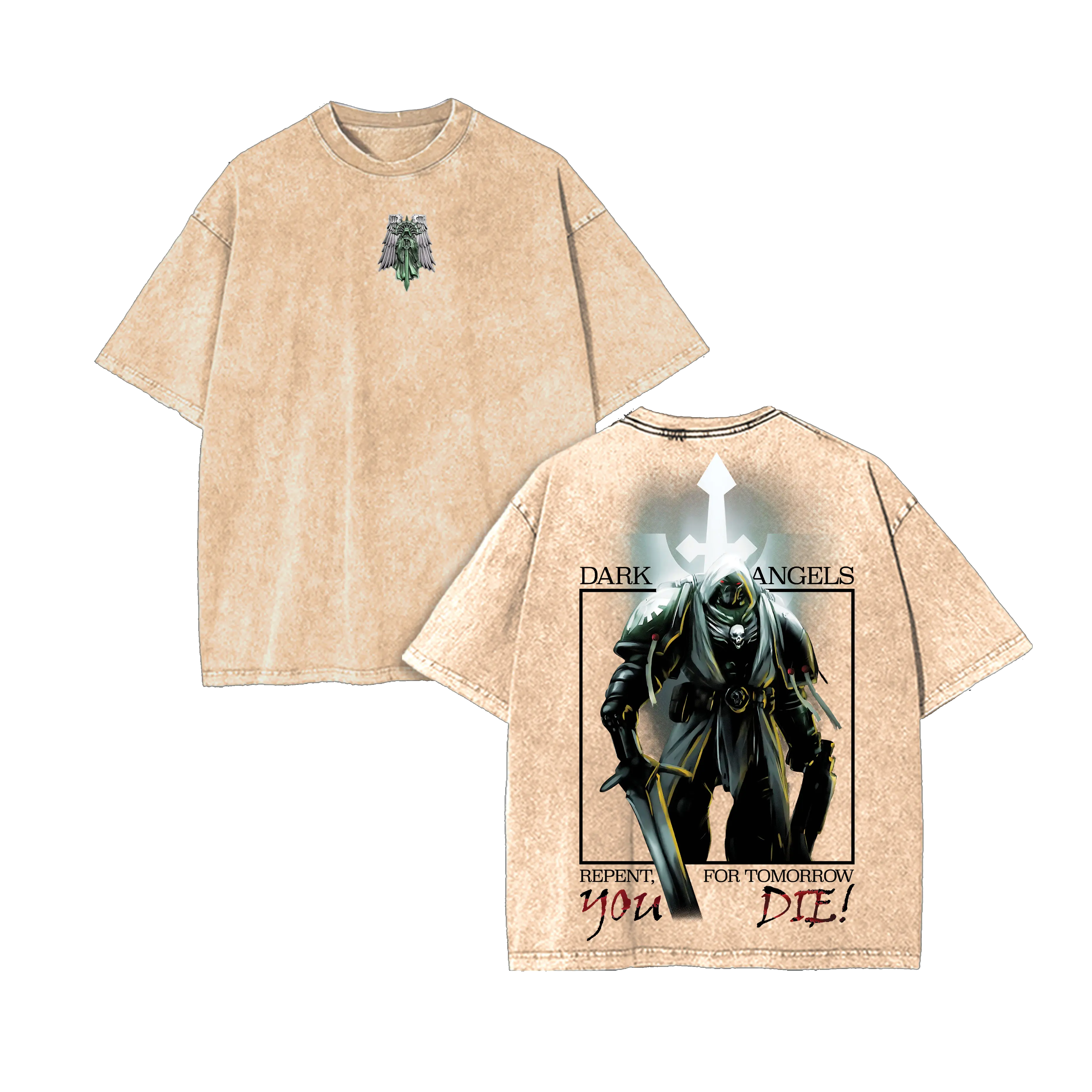 Dark Angels Warhammer 40k Vintage Unisex Washed T-Shirt