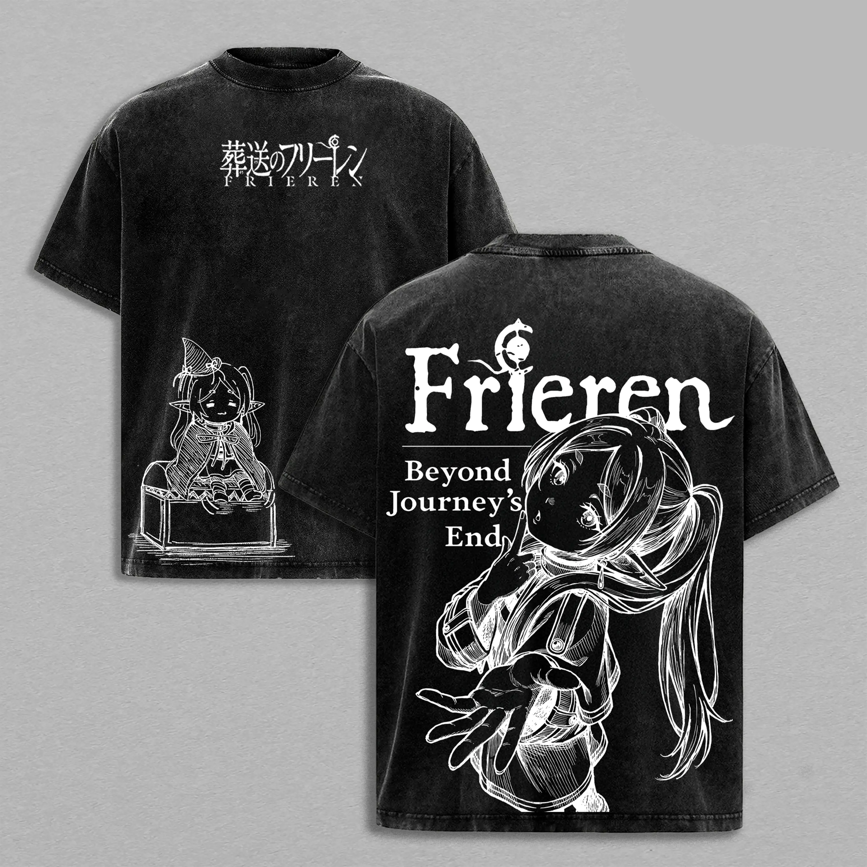 Frieren Beyond Journey’s End Printed Unisex Washed T-Shirt