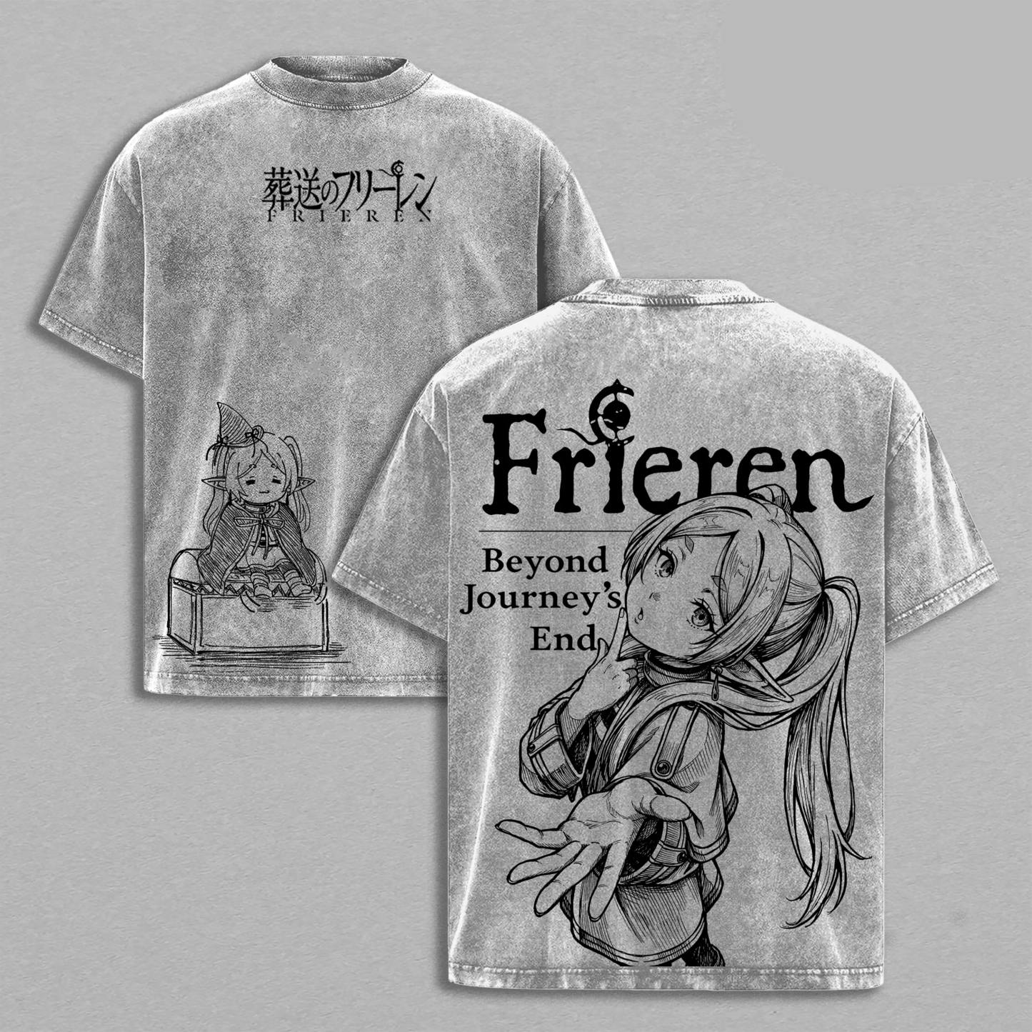 Frieren Beyond Journey’s End Printed Unisex Washed T-Shirt