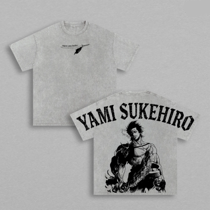 Yami Sukehiro Black Bulls Black Clover Printed Unisex Washed T-Shirt