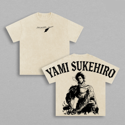 Yami Sukehiro Black Bulls Black Clover Printed Unisex Washed T-Shirt