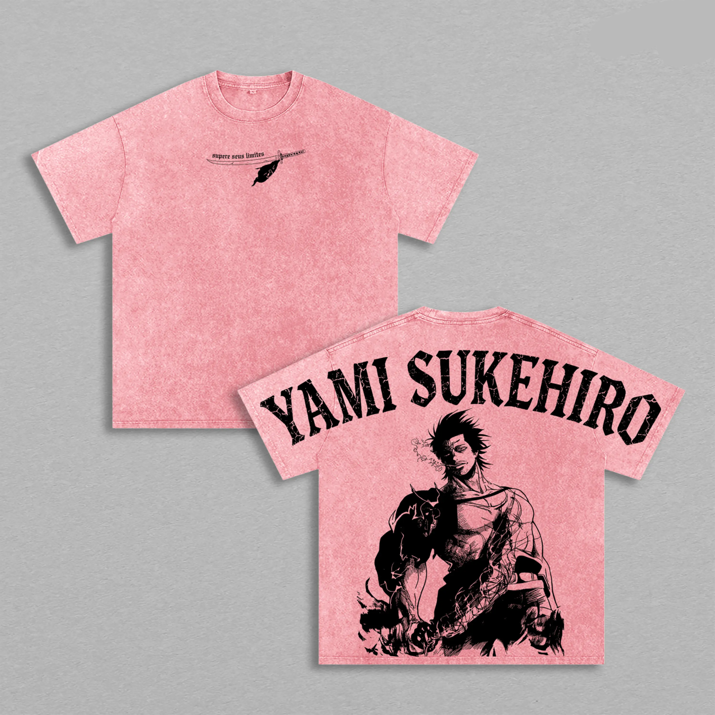 Yami Sukehiro Black Bulls Black Clover Printed Unisex Washed T-Shirt