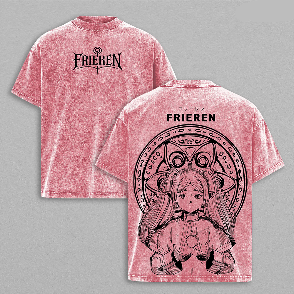 Frieren Printed Unisex Washed T-Shirt