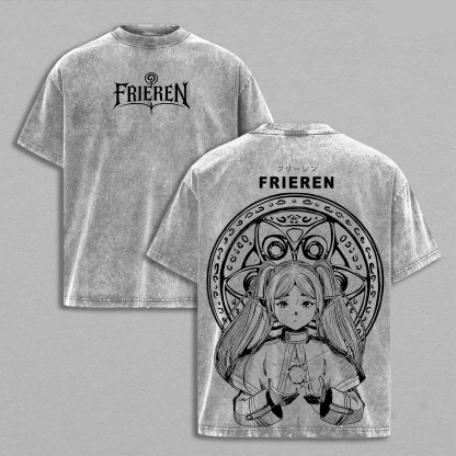 Frieren Printed Unisex Washed T-Shirt