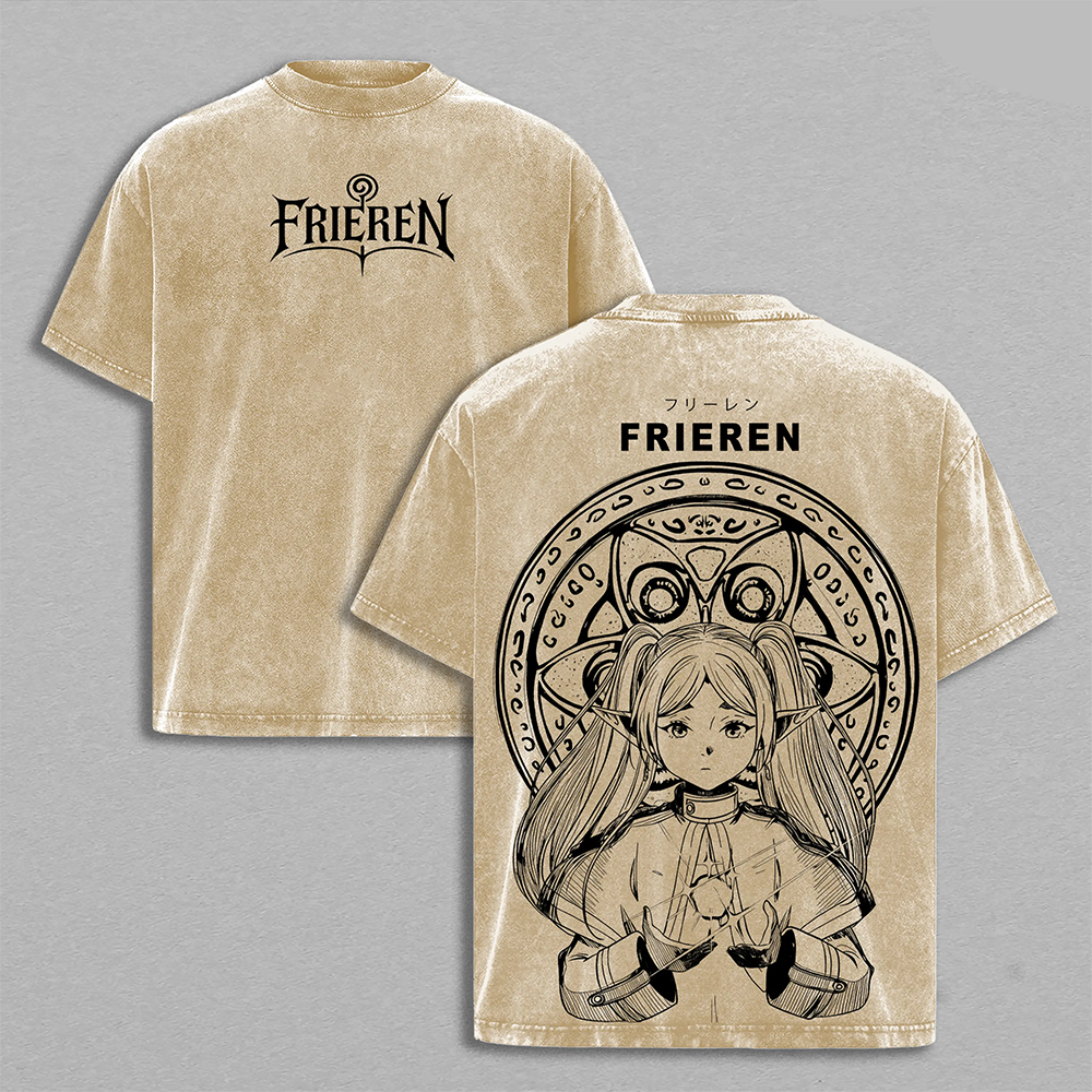 Frieren Printed Unisex Washed T-Shirt