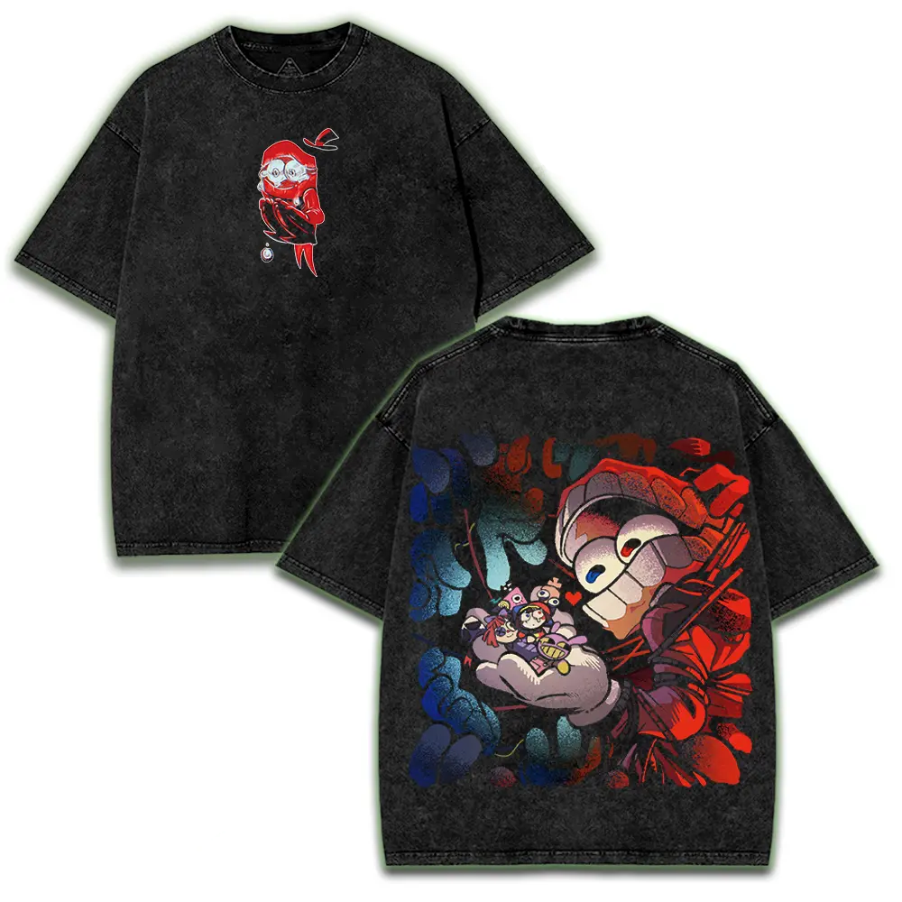 Caine The Amazing Digital Circus Printed Unisex Washed T-Shirt 