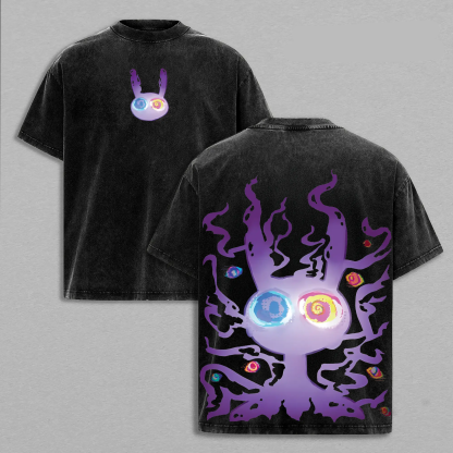Abstracted Jax The Amazing Digital Circus Printed Unisex Washed T-Shirt 